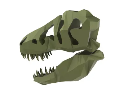 T-Rex Skull Low Poly Free 3D model