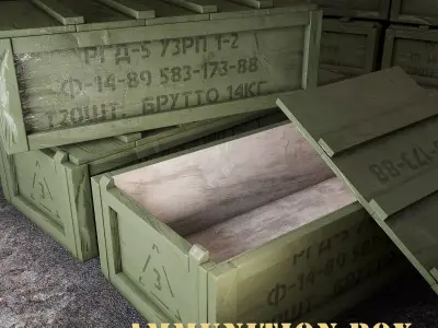 Ammunition Box Low-poly 3D model purchase