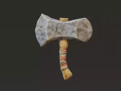 Stylized Stone Tomahawk 3D model
