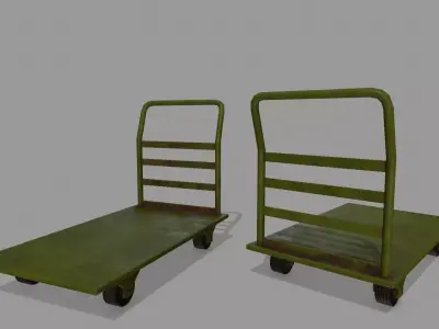 Trolley hand truck Low-poly 3D model order