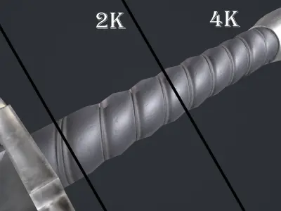 Sword Low-poly 3D model 90