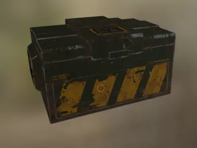 realistic ammo box Low-poly 3D model
