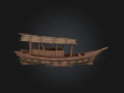 Rustic Riverboat  Drift Through Time and Tranquility 3D model