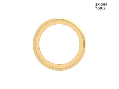 Wedding band 3D print model 8