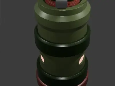 lowpoly hand grenade 3D model