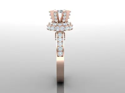 Diamond Wedding Women Ring 1WR296 3D print model