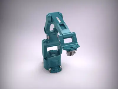 Robotic arm mechanical industrial machine 3D model