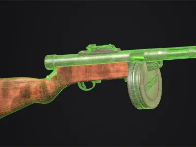 Suomi KP 31 Low-poly 3D model