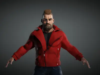 Realistic  and  Rigged Character Game Ready  3D model purchase