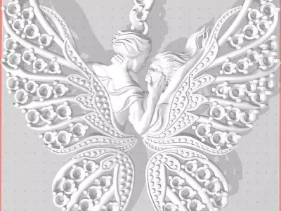 Pendiente Mariposa para Pareja 3D print model