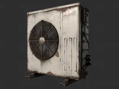 Rusty Air Conditioner Free low-poly 3D model