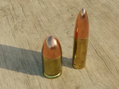Bullet 3D models Low-poly 3D model