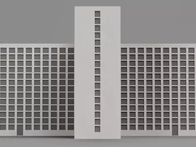 Paper Skyscraper V11 Low-poly 3D model