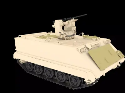 M113 TANK APC with moreeb 2 or Guardian 20 REMOTE WEAPON STATION 3D model