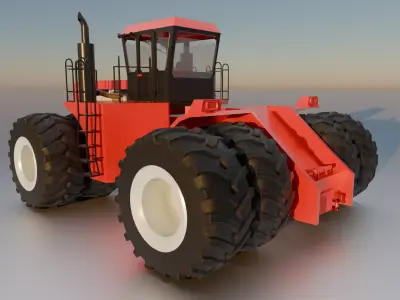 Realistic Heavy Duty Tractor 3D Model High Quality 3D model