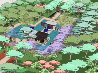 Sketchup Landscape Park 186 3D model