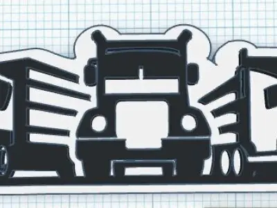 Truck keychain 2 3D print model