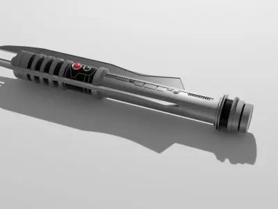 Darth Revan Lightsaber Low-poly 3D model