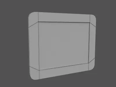 ChalkTablet chalkboard wall art - walnut 3D model