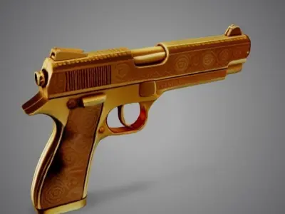 Golden Gun 3D model