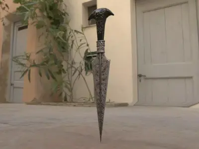Bellatrix Lestrange Dagger Low-poly 3D model