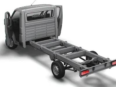 Peugeot Boxer Chassis HQInterior SCab 4035WBXL 2023 3D model