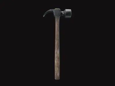 Medieval Hammer  V02 Low-poly 3D model