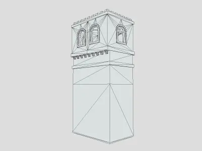 Medieval Castle Module 06 Low Poly PBR Realistic Low-poly 3D model