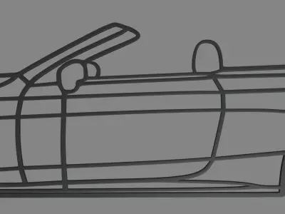 Mercedes Benz CLE Cabrio Wall Silhouette 3D print model