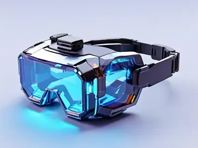 Scifi Futuristic VR Goggles Low-poly 3D model