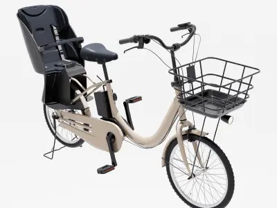 Japanese Bicycle Mamachari 3D model