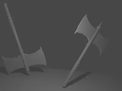Battle Axe Free low-poly 3D model order