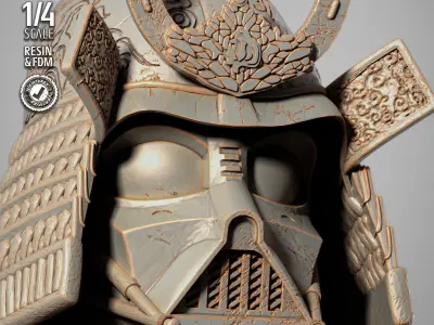 STAR WARS Darth Vader Samurai Portrait Bust 3D print model