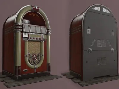 Jukebox old Low-poly 3D model