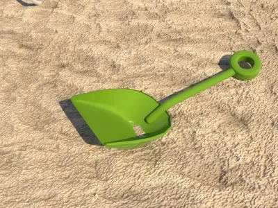 Beach toys sand Free low-poly 3D model