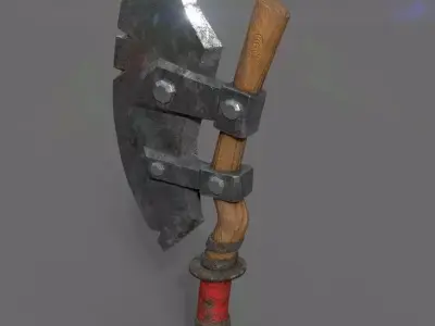 Combat-Orcish Cleaver Low-poly 3D model