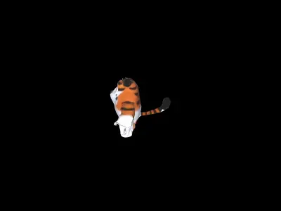A cute tiger Free 3D model