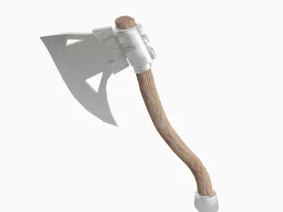 Fantasy Medieval Axe Low-poly 3D model
