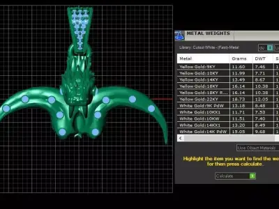 Turbocharger Diamond Pendant 3D print model