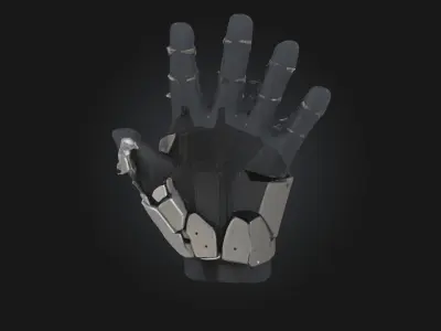 Cybernetic Gauntlet Futuristic Armored 3D model