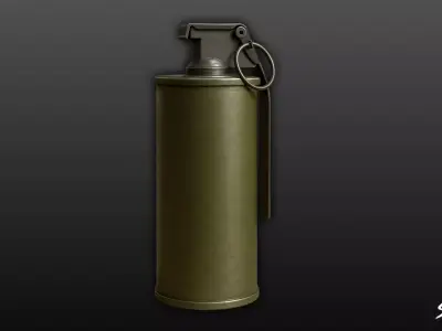 Smoke Grenade Low-poly 3D model