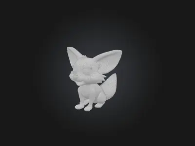 Cartoon Fox Low-poly 3D model purchase
