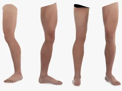 Male Athletic Leg 3D model