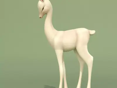 Deer Baby Statuette 3D model