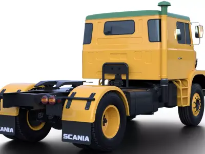 Scania L140 4x2 Sleeper Custom Classic Truck Low-poly 3D model