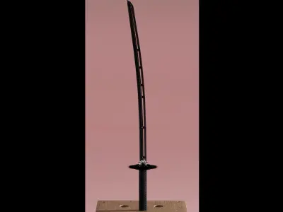 Katana samurai sword 3D model