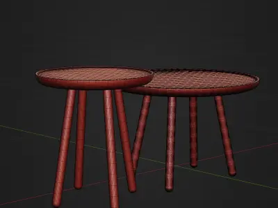 Coffee tables Furniture decoration PBR textured Free low-poly 3D model