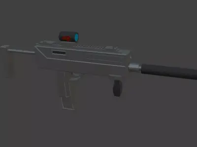 Uzi Submachine Gun Free low-poly 3D model buy