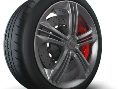 Audi R8 Wheel 3D model by CreativeIdeaStudio