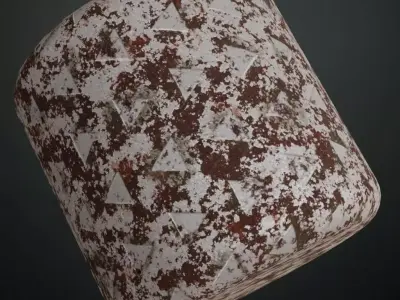 Industrial Metal Triangle Studs PBR Seamless Texture